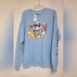 Light Blue Hot Topic Sensational Six Disney Sweatshirt Pullover w/Tags! Size L